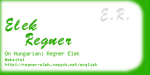 elek regner business card